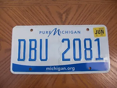 Classic Historic Vintage  Michigan License Plate DBU 2081 With 2014 Tab • $7.99