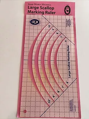 Marti Michell Large Scallop Marking Ruler --Scallops 6  To 10  On 6  X 12  Ruler • $12