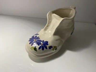 Vintage  Ceramic Boot Shaped Plant  Holder Hand Painted Babbacombe Pottery Devon • £42