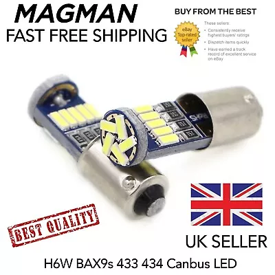 BMW F30 F20 H6W BAX9s 433 434 Canbus LED Side Light Bulb Error Free White  • £5.29