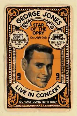 $16 • Buy Retro George Jones Concert Poster - A Modern Take On A Classic Show