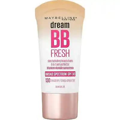 Maybelline Dream Fresh 8 In 1 Skin Perfector BB Cream Deep 1 Fl Oz. 130 Medium • $6.99