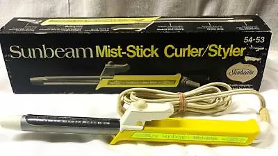 Vtg Sunbeam Mist Stick Hair Curing/styler Iron In Box  Works • $17.99