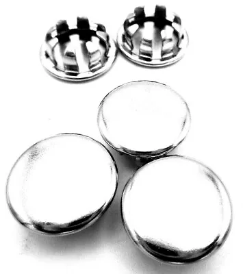 1/2  Round Caps Nickel Plated Steel Push In Pipe Pole Boat Rail All Weather 1/2  • $11.68