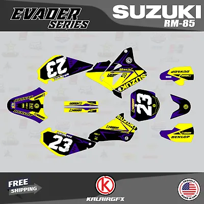 $49.99 • Buy Graphics Kit For SUZUKI RM85 (2001-2023) RM 85 Evader-Purple