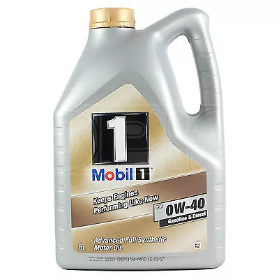 £54.95 • Buy Mobil 1 FS 0W-40 0W40 Advanced Fully Synthetic Multigrade Engine Oil 5 Litres 5L