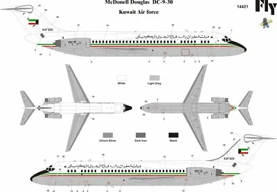 FLY 14421 1/144  DC 9-32 KUWAIT AIR FORCE Plastic Kit • $18.95