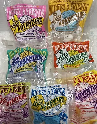 NEW 1993 McDonalds Happy Meal Toys Mickey And Friends Epcot Adventure Set Of 7 • $10