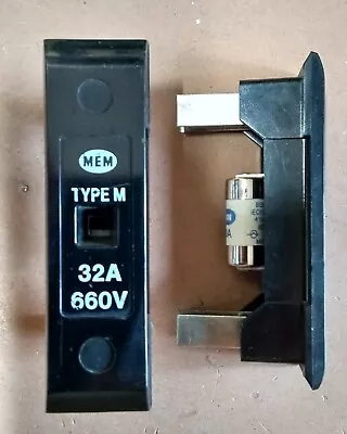 MEM Type M 32A Fuse & Carrier. Includes BS88.2 Cartridge Fuse ( 6A To 32A ) 660V • £9.50