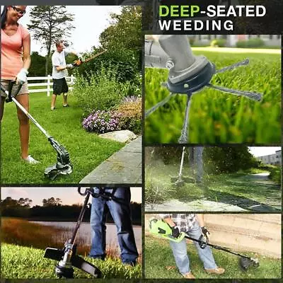 Garden Grass Lawn Trimmers Strimmer Head Wire Brush Weed Steel Wheel S N Y2Y9 • $20.41