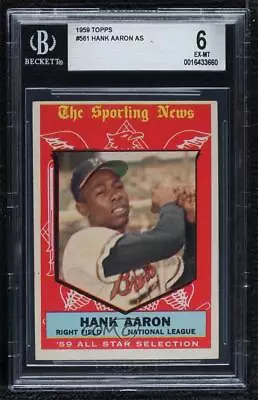 1959 Topps High # Hank Aaron #561 BGS 6 HOF • $120