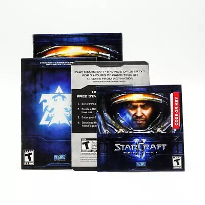 Blizzard Starcraft II: Wings Of Liberty Retail Box PC Video Game 2010 Tested • $9.95