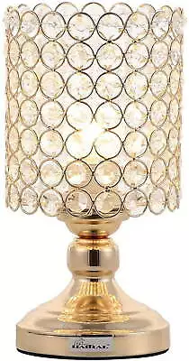 Crystal Lamps Modern Night Lamp With Metal Frame Gold • $31.97