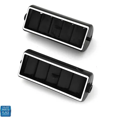 1968-78 Camaro Nova Chevelle Dash Vent Center Outlets Black W/ Chrome Pair • $39.99