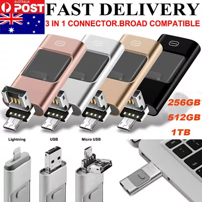 256GB 512GB 1TB USB3.0 Flash Drive Memory Stick For IPhone IPad IOS PC Android • $23.99