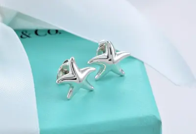 Tiffany & Co. Elsa Peretti Silver Mini Starfish Stud Earrings • $370