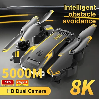 8K HD Drone Dual Camera WIFI FPV GPS Foldable Selfie RC Quadcopter+3 Batteries • £25.89