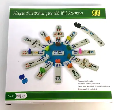 Mexican Train Domino Game Hub W/Large Train Engine & Accessories*~BRAND NEW~* :E • $9.99