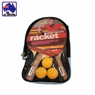 2Pcs Professional Table Tennis Racket Set Ping Pong Paddle Bat Balls OPNP95099 • $23.90