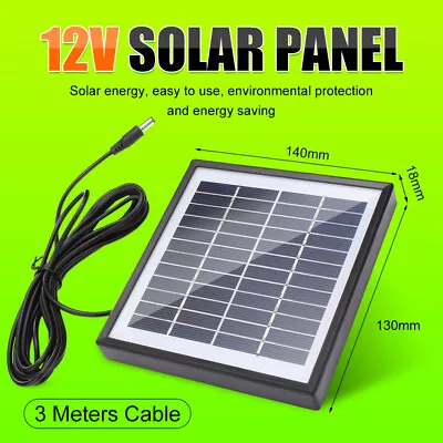 12V 10W Solar Panel Trickle Battery Charger For Caravan Boat Home RV Camping UK • £7.54