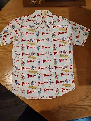 Vtg Pabst Beer Mens Casual Button Down Shirt Small • $99.99