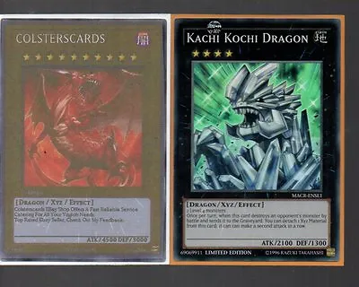 Yugioh Card - Super Rare Holo - Kachi Kochi Dragon MACR-ENSE1 Limited Edition • $1.25