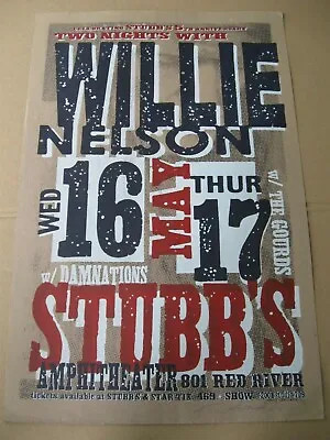 $895 • Buy Willie Nelson Stubbs Amphitheater 2002 Concert Poster Signed Numbered Art 