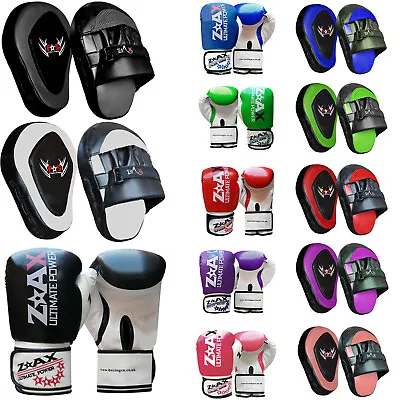 £24.99 • Buy Junior Kids Boxing Gloves And Focus Pads Set Training Sparring Punching 4,6,8 OZ