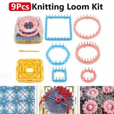 £8.07 • Buy 9X Knit Knitting Loom Maker Wool Yarn Needle Crochet Flower Home Craft Kit DIY
