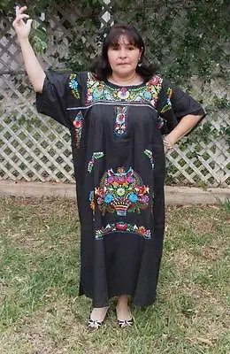 3XL Assorted Plus Size Peasant Hippie Boho Tunic Hand Embroidered Mexican Dress • $29.99