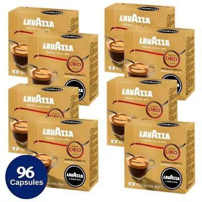 Lavazza A Modo Mio Qualita Oro Coffee Capsules 8 X 12 Pack 96 Pods Intensity 12 • $99.95