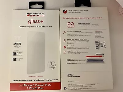 Zagg Invisible Shield Glass+ Screen Protector IPhone 678 Plus Models BNIB • $8.99