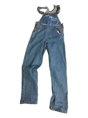 Zara Jeans Zara Trafaluc Denim Bib Overalls Distressed Destroyed X-small • $26.99