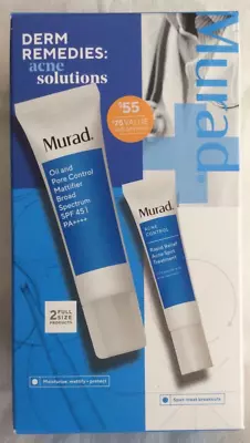 Murad Oil And Pore Control Mattifier SPF45 &Rapid Relief Acne Spot Treatment Set • $31.90