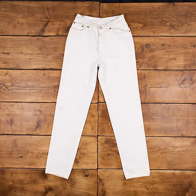 Vintage Levis 17501 Jeans 27 X 32 USA Made 80s Light Wash Straight White Denim • £50.39