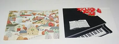 Christmas Cards Capitol Records Emi Music 2pc Lot 1980's Official Invitation   • $16