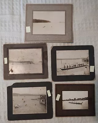 5 Diff Vintage Cabinet Photo Native American Canoe Races Celebration Washington • $295