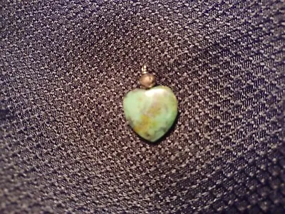 Vtg Turquoise Heart Necklace Pendant • $7.77