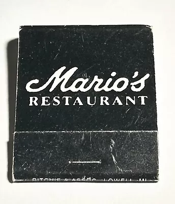 Vintage Mario's Italian Food Restaurant Matchbook Detroit Michigan Advertising • $3.99