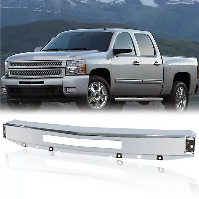 New Chrome Steel Front Bumper Impact Face Bar For 2007-2013 Chevy Silverado • $89.99