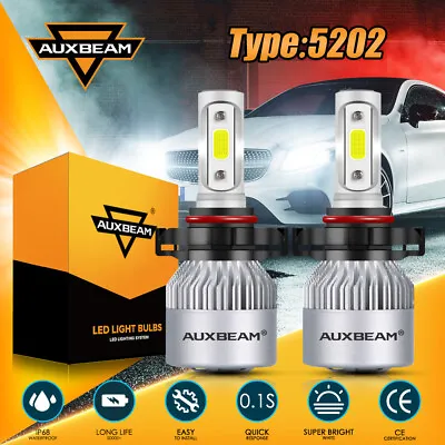 AUXBEAM 5202 LED Fog Lights For GMC Sierra 1500 2008-2015 6500K White 72W 8000LM • $25.99