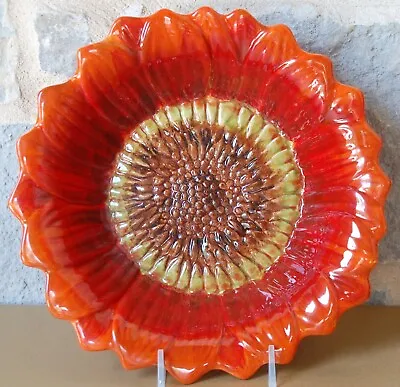 Maxcera Sunflower Bowl ~NWT~figural ~ 9 ~ Orange Rust Red ~Retired & Rare • $12.95