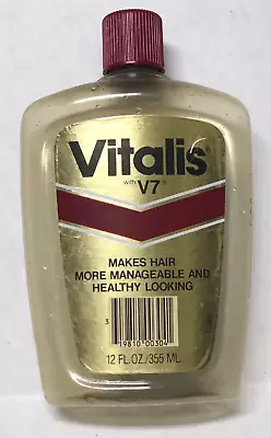 1979 VITALIS With V7 RED LID 12 Oz Empty Bottle Collectible Bristol Myers • $19.95