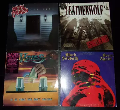 METAL LP Vinyl Cover Lot HADES METAL CHURCH LEATHERWOLF BLACK SABBATH Cover ONLY • $40