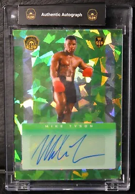 Super Glow 292 MIKE TYSON 1/1 Green Cracked Ice Autograph AUTO One Of One SEALED • $174.99