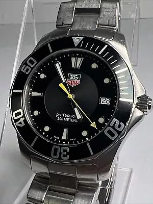 Tag Heuer Professional WAB1110 Men's Watch Black Dial Date Steel Quartz 300M • $650