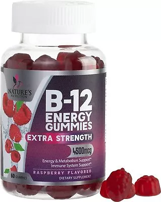 Vitamin B12 Gummies 4500mcg High Absorption Vitamin B-12 Energy Gummy • $11.52