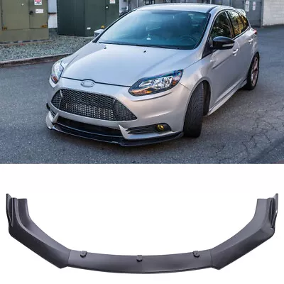 For Ford Focus 2012-2014 Front Bumper Lip Spoiler Splitter Body Kit Matte Black • $85.99