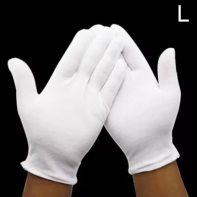 Elastic Cotton Work Gloves Mechanics Farmer Gardening Men Lady Gloves Outdoor • $2.15