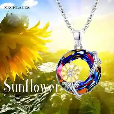 Rainbow Mystical Fire Topaz 925 Sterling Silver Charms Flower Pendant Necklace • $19.74